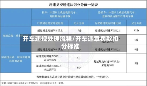 开车违规处理流程/开车违章罚款扣分标准-第2张图片