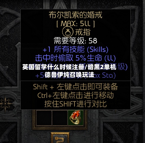 英国留学什么时候注册/暗黑2单机德鲁伊纯召唤玩法-第2张图片