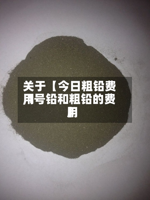 关于【今日粗铅费用,1号铅和粗铅的费用】-第2张图片