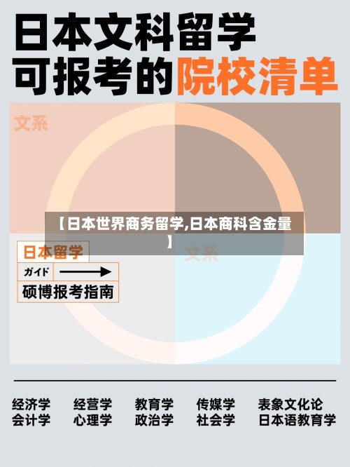 【日本世界商务留学,日本商科含金量】-第2张图片