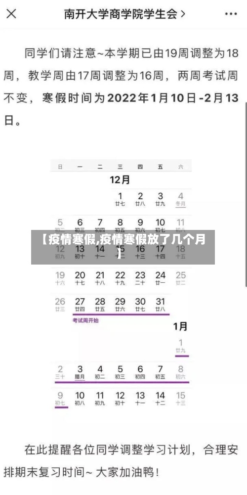 【疫情寒假,疫情寒假放了几个月】