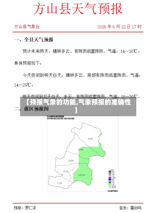 【预报气象的功能,气象预报的准确性】