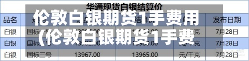 伦敦白银期货1手费用(伦敦白银期货1手费用多少)-第2张图片