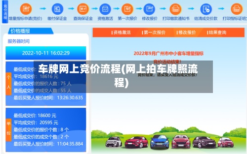 车牌网上竞价流程(网上拍车牌照流程)-第2张图片