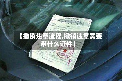 【撤销违章流程,撤销违章需要带什么证件】-第2张图片