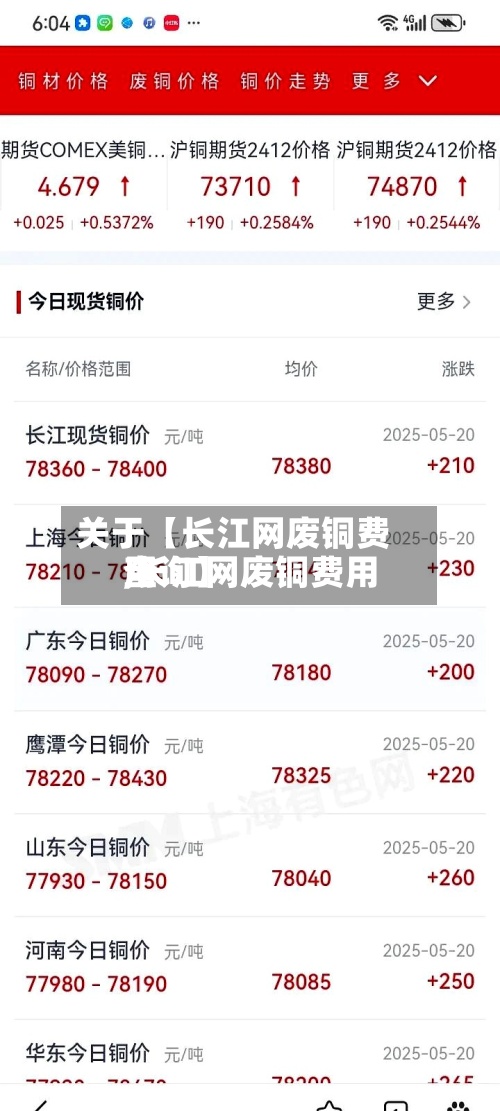 关于【长江网废铜费用,长江网废铜费用查询】-第2张图片