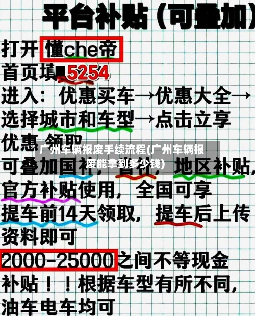 广州车辆报废手续流程(广州车辆报废能拿到多少钱)