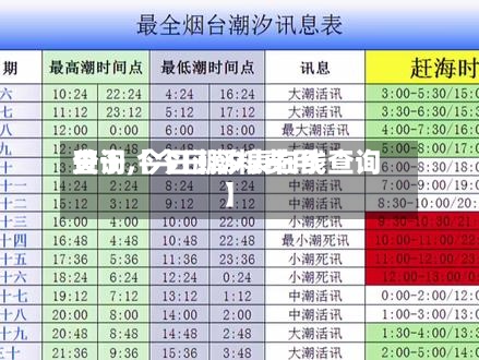 关于【今日潮粮费用查询,今日潮汐表在线查询】