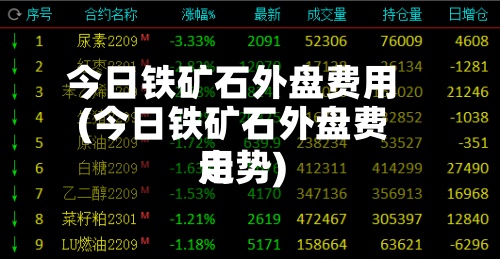 今日铁矿石外盘费用(今日铁矿石外盘费用走势)