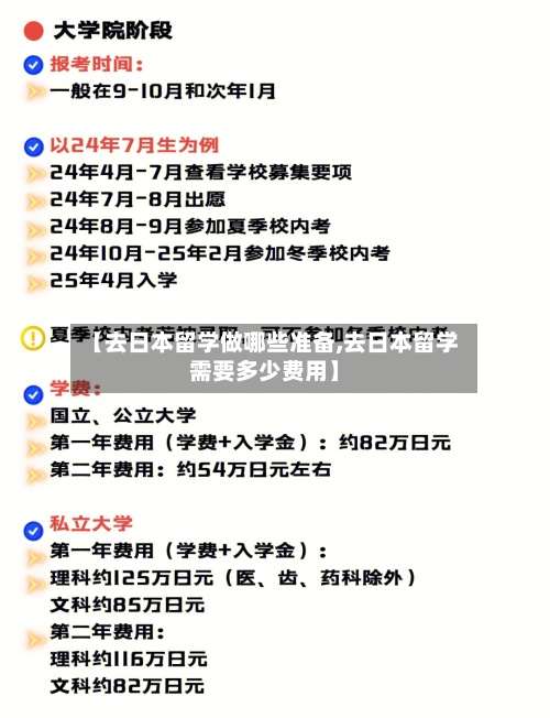 【去日本留学做哪些准备,去日本留学需要多少费用】