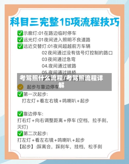 考驾照什么流程/考驾照流程详解