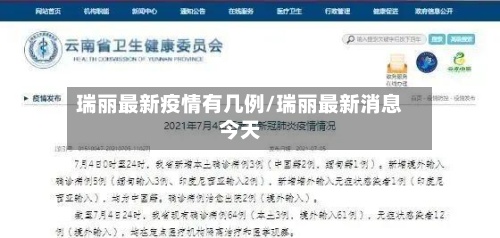 瑞丽最新疫情有几例/瑞丽最新消息今天-第2张图片