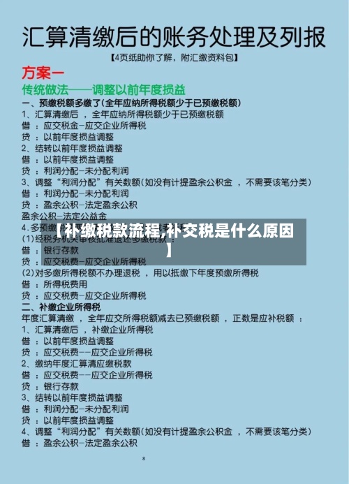 【补缴税款流程,补交税是什么原因】-第2张图片