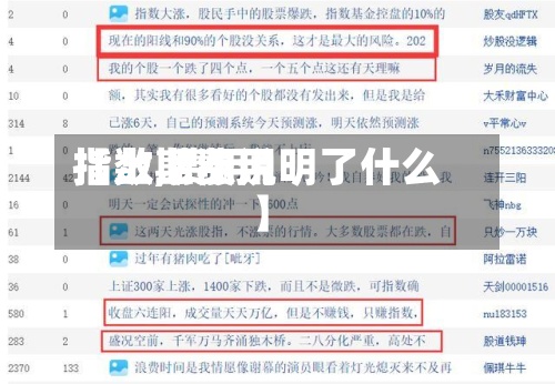 【上期费用指数,费用指数上涨说明了什么】-第2张图片