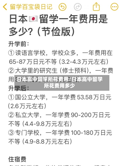 日本高中留学所花费用/日本高中留学所花费用多少