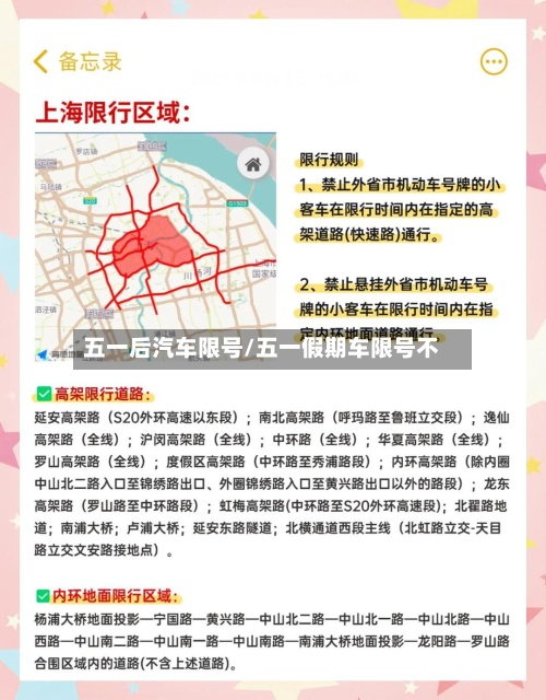 五一后汽车限号/五一假期车限号不
