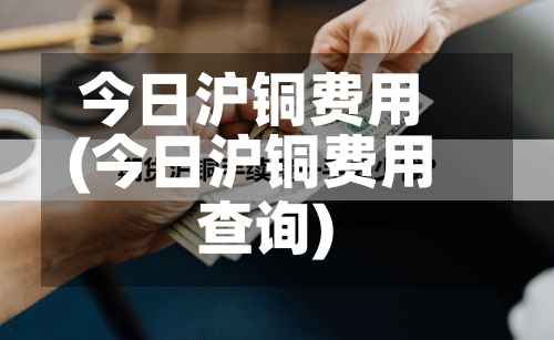 今日沪铜费用(今日沪铜费用查询)-第2张图片