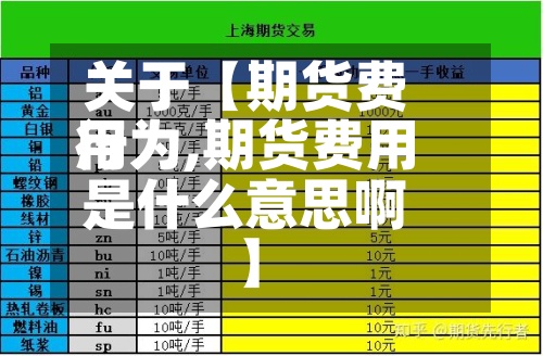 关于【期货费用行为,期货费用是什么意思啊】