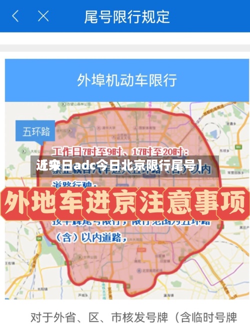 近来【今日adc今日北京限行尾号】-第3张图片