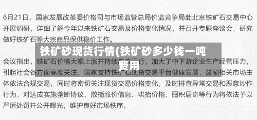 铁矿砂现货行情(铁矿砂多少钱一吨费用)-第2张图片