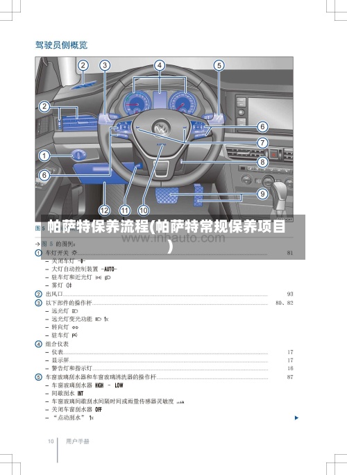 帕萨特保养流程(帕萨特常规保养项目)