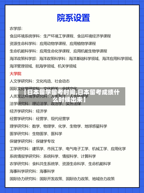 【日本留学留考时间,日本留考成绩什么时候出来】-第2张图片
