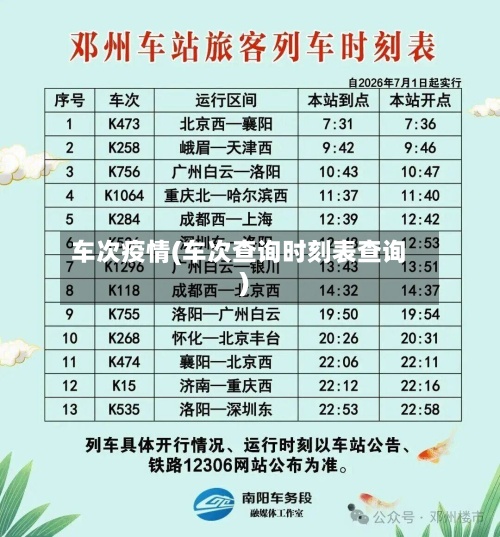 车次疫情(车次查询时刻表查询)