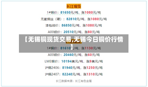 【无锡铜现货交易,无锡今日铜价行情】
