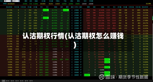 认沽期权行情(认沽期权怎么赚钱)