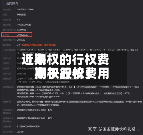近来【期权的行权费用期权行权费用高于股价】