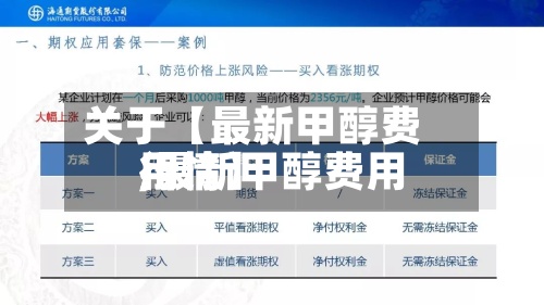 关于【最新甲醇费用,最新甲醇费用行情】