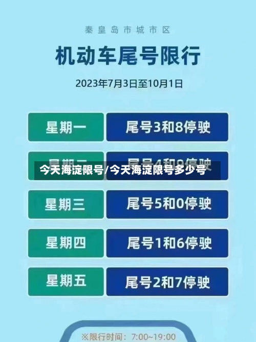 今天海淀限号/今天海淀限号多少号