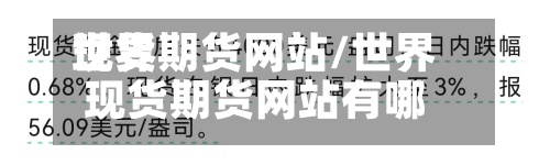 世界现货期货网站/世界现货期货网站有哪些-第2张图片
