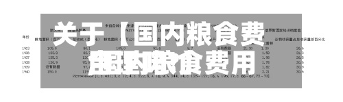 关于【国内粮食费用,国内粮食费用合理吗?】-第3张图片