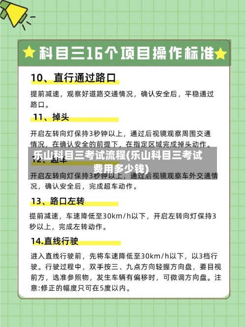 乐山科目三考试流程(乐山科目三考试费用多少钱)-第2张图片