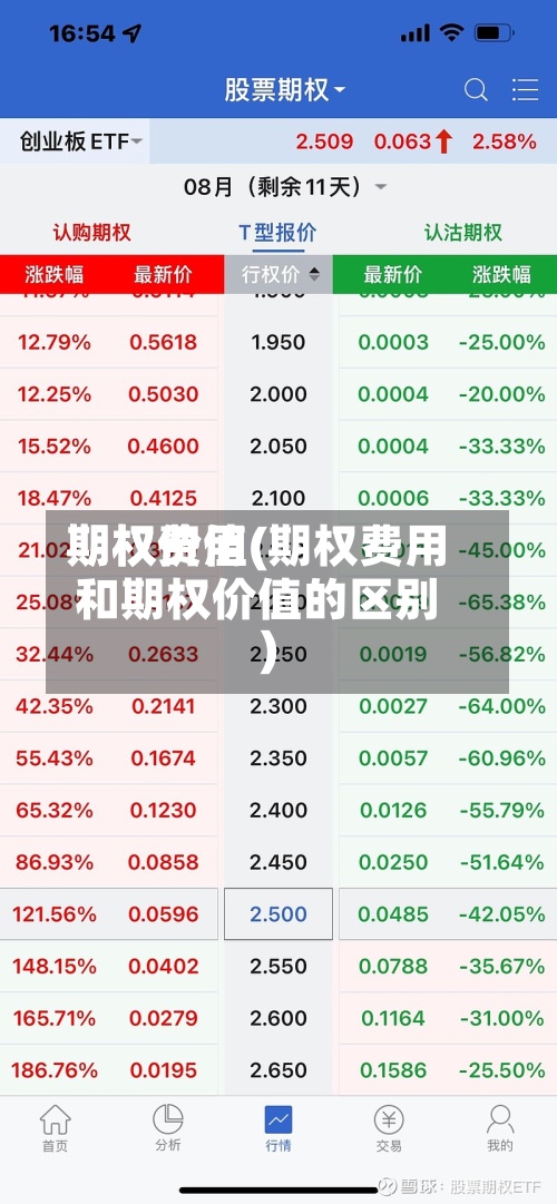 期权费用期权价值(期权费用和期权价值的区别)-第2张图片