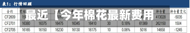 最近【今年棉花最新费用行情,今年棉花最新费用行情走势】-第3张图片