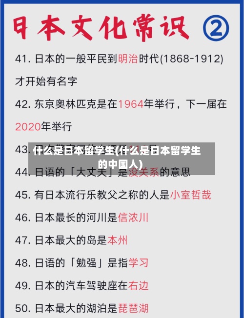 什么是日本留学生(什么是日本留学生的中国人)