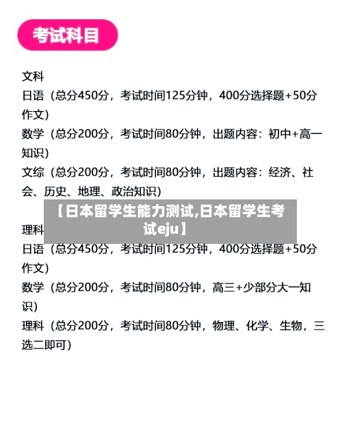 【日本留学生能力测试,日本留学生考试eju】-第3张图片