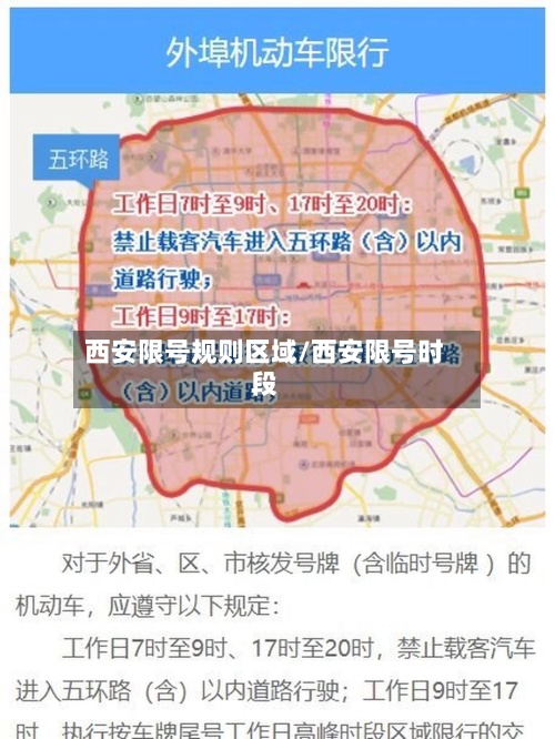 西安限号规则区域/西安限号时段