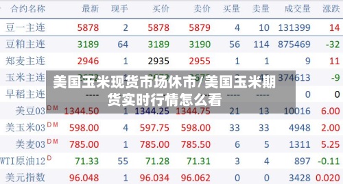 美国玉米现货市场休市/美国玉米期货实时行情怎么看