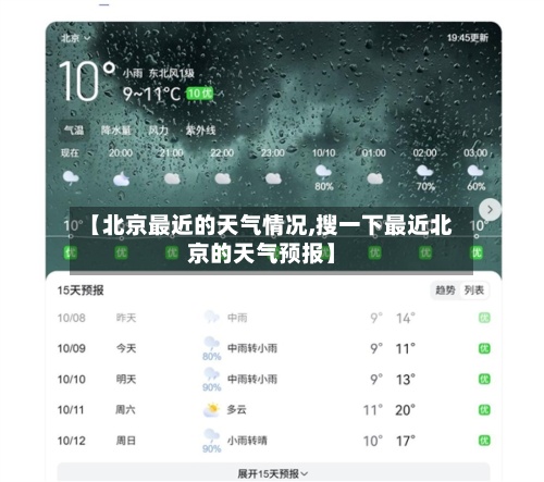 【北京最近的天气情况,搜一下最近北京的天气预报】