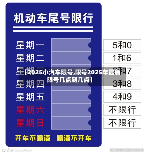 【2025小汽车限号,限号2025年最新限号几点到几点】-第2张图片