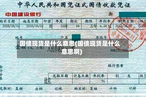 国债现货是什么意思(国债现货是什么意思啊)