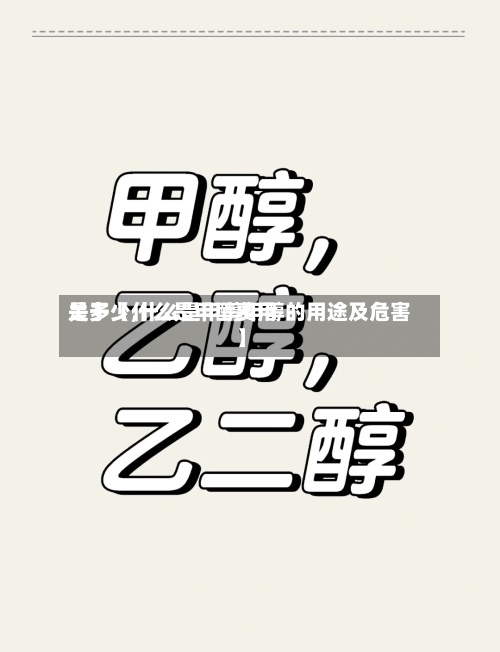 关于【什么是甲醇费用是多少,什么是甲醇甲醇的用途及危害】-第3张图片