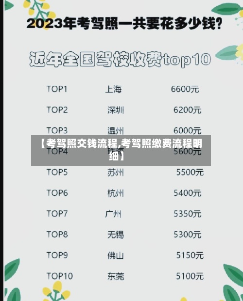 【考驾照交钱流程,考驾照缴费流程明细】