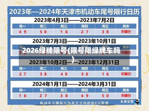 2026绿牌限号(限号限绿牌车吗)-第2张图片