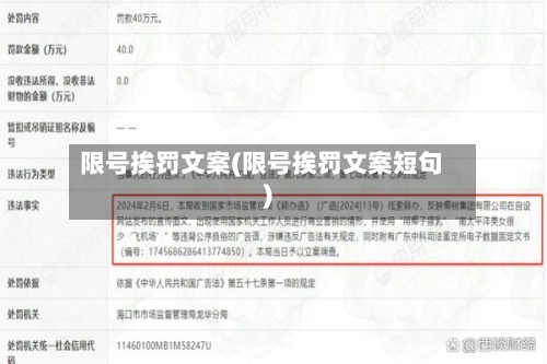 限号挨罚文案(限号挨罚文案短句)
