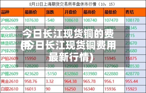 今日长江现货铜的费用(今日长江现货铜费用最新行情)-第3张图片