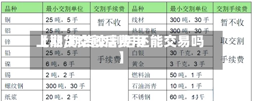 【期货交割后费用上涨,期货交割后还能交易吗】-第2张图片